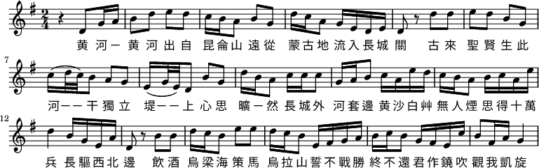 黃河 曾志忞曲譜