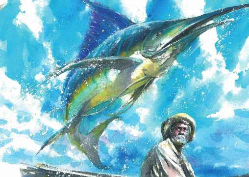 《老人與海》插圖