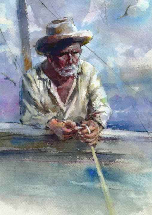 《老人與海》插圖